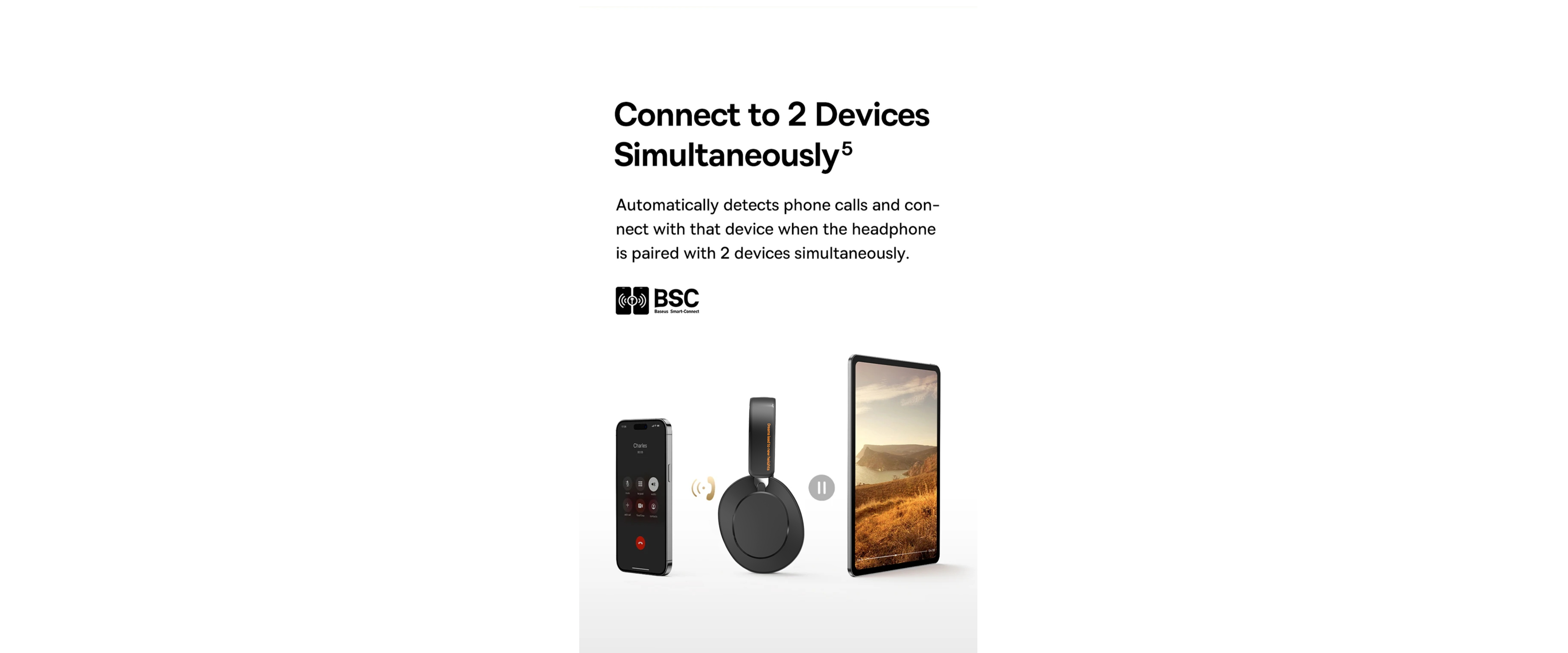 INMISS ANC500,dual device connection,bluetooth headset