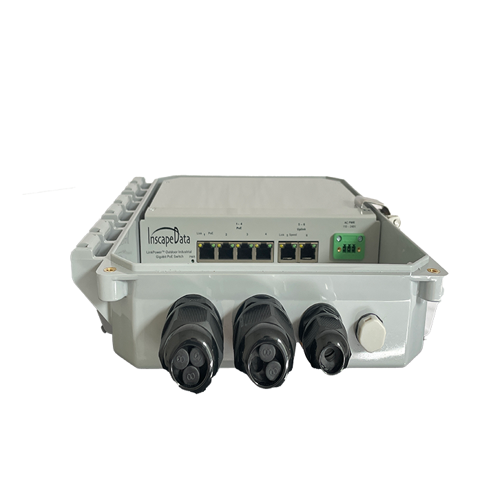 LinkPowerTM LPS840AT-T1 Outdoor 6-Port Gigabit PoE Switch with 2