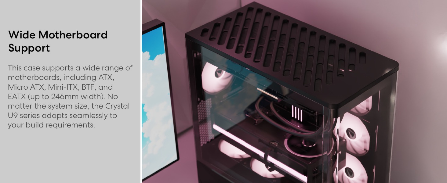 Formula V Line Crystal U9 Mid-Tower PC Case