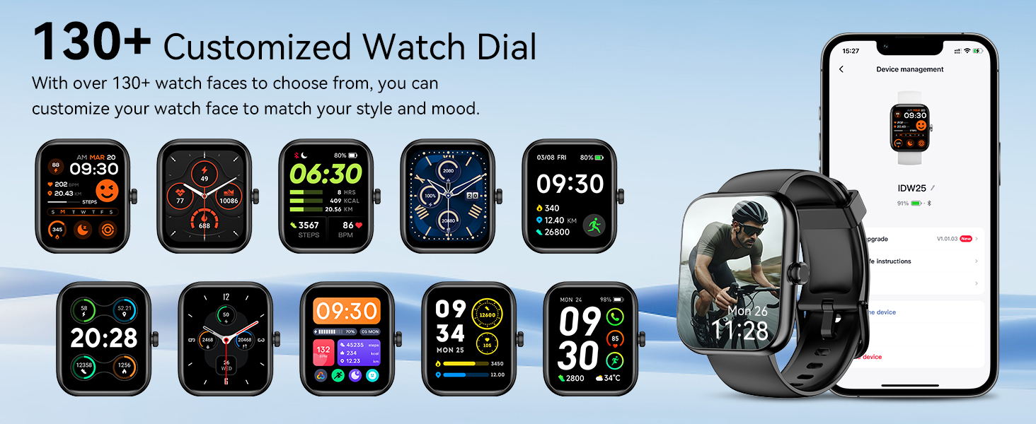 Smart Watch for Men Women, Alexa Built-in Fitness Tracker with Call Function & 1.83" HD Touchscreen,