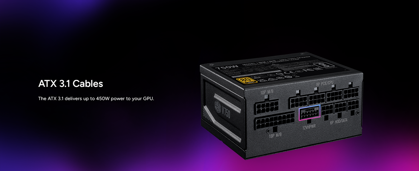 Cooler Master V750 SFX Gold 750W Fully Modular Power Supply Black