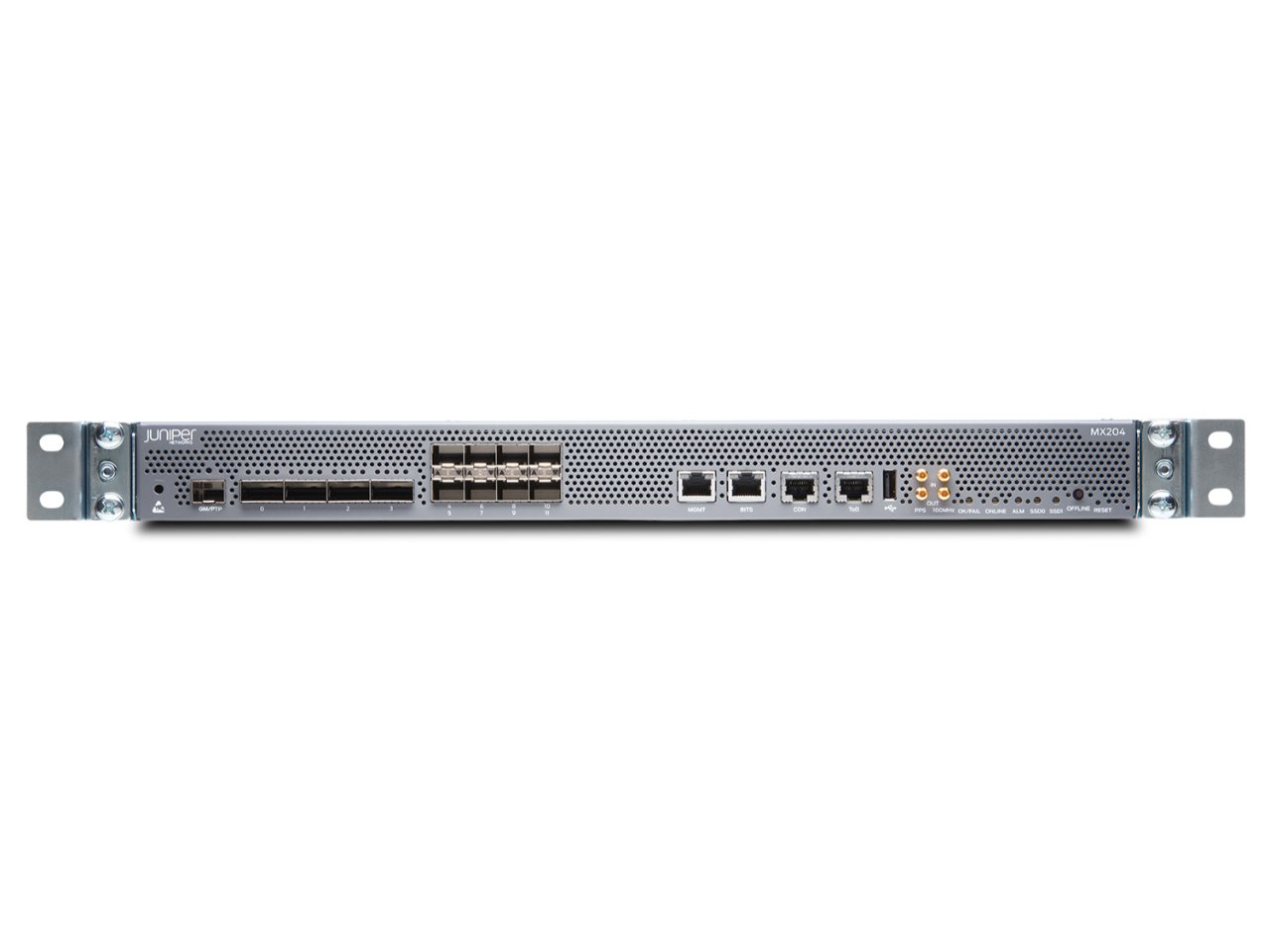 Close-up view of Juniper MX204-HWBASE-AC-FS