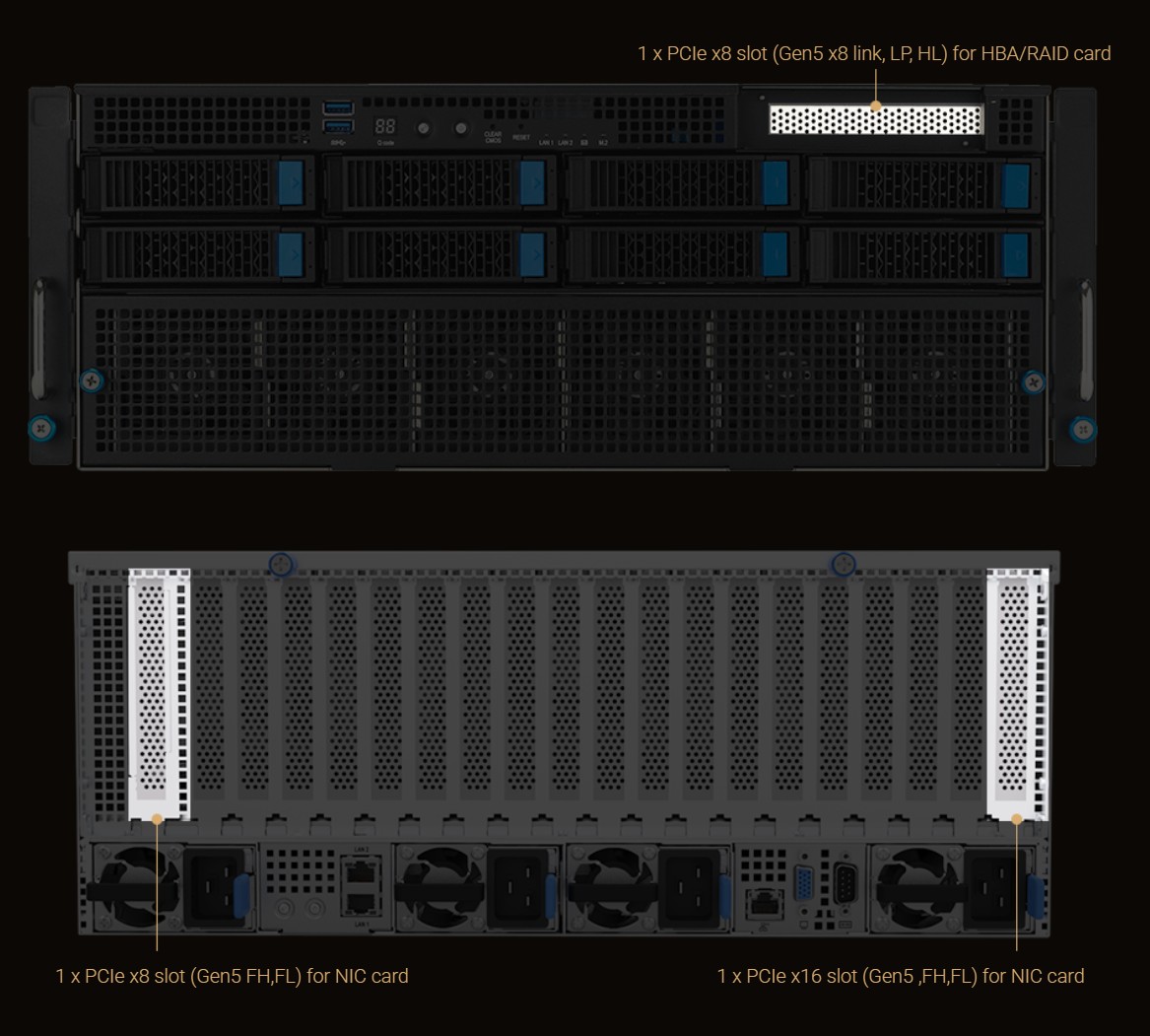 ASUS ESC8000-E11-3W10G 4U 8-GPU AI Deep Learning Server