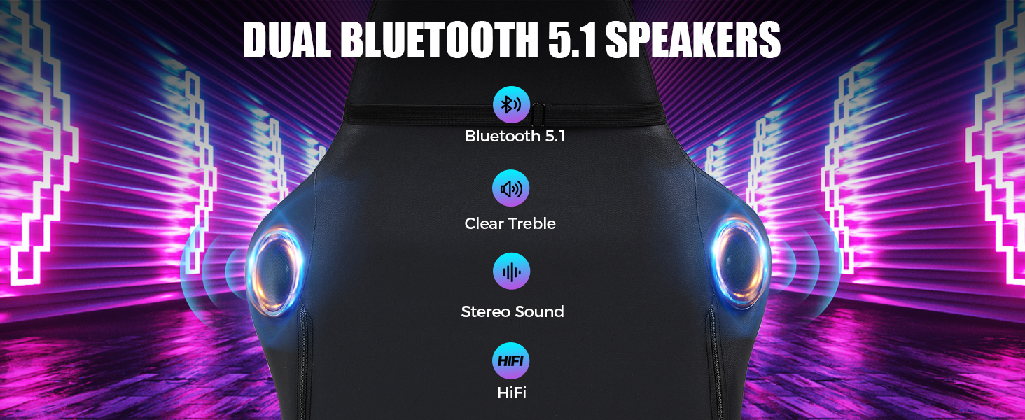 RGB Gaming Chair with Speakers