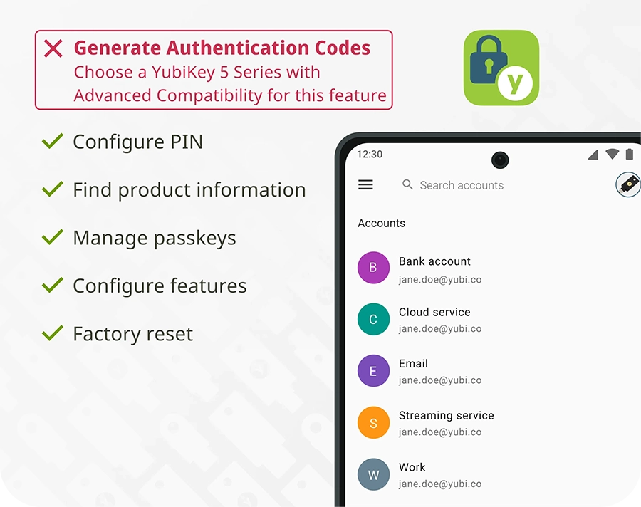 Yubico Security Key NFC Two-Factor authentication (2FA) Security Key