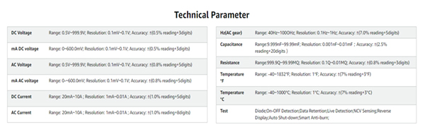 Smart Touch ScreenRechargeable Multimeter