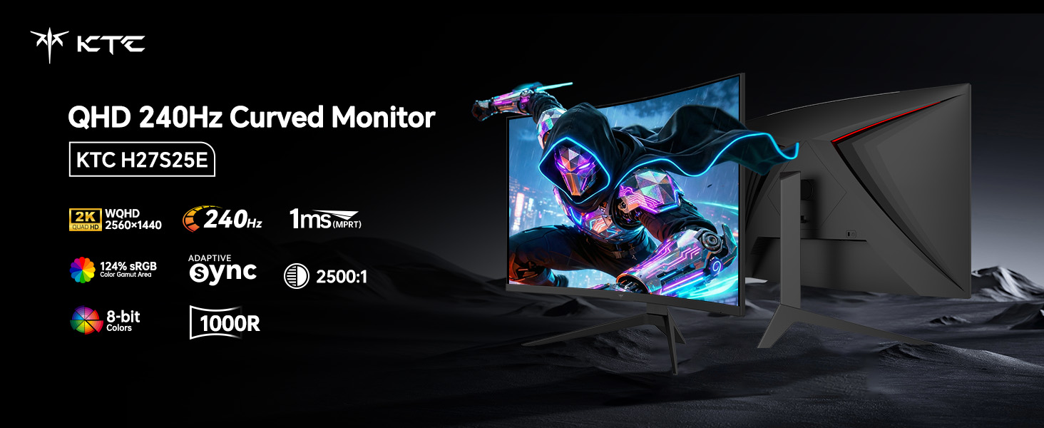 KTC H27S25E QHD 240Hz Curved Monitor