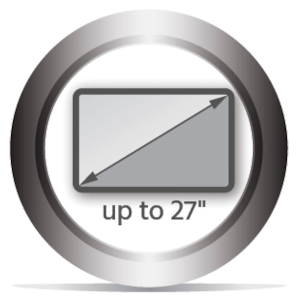 Single Monitor Adjustable Gas Spring Desk Mount, For Smaller Screens Up to 27in