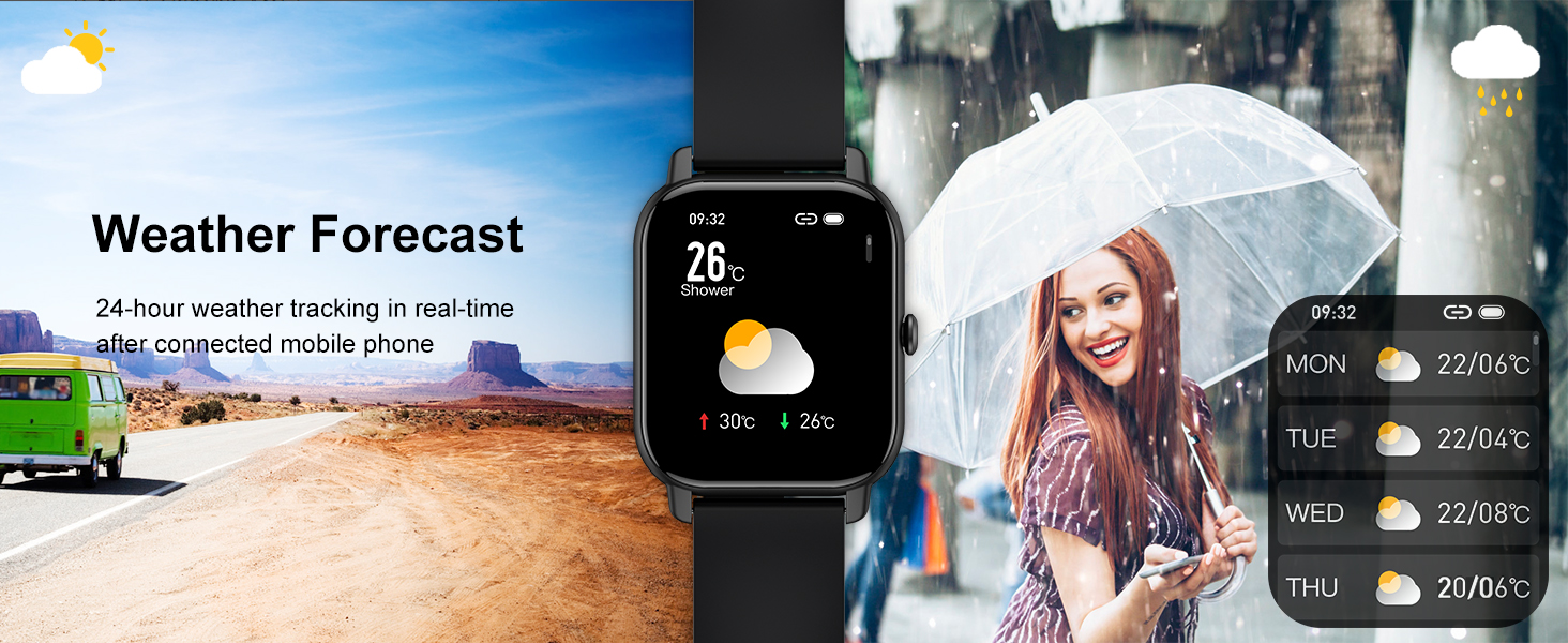 1.85" Smartwatch for Men Women IP68 Waterproof