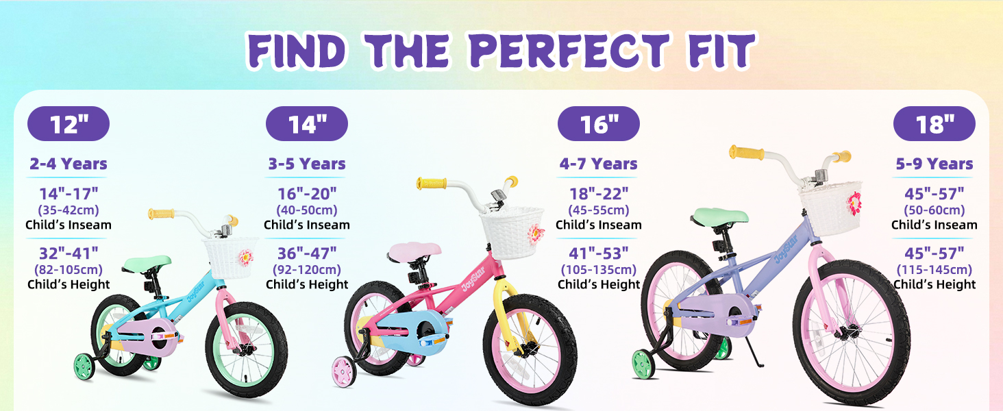 kids bike kids bicycle boys girls children training wheels basket gift