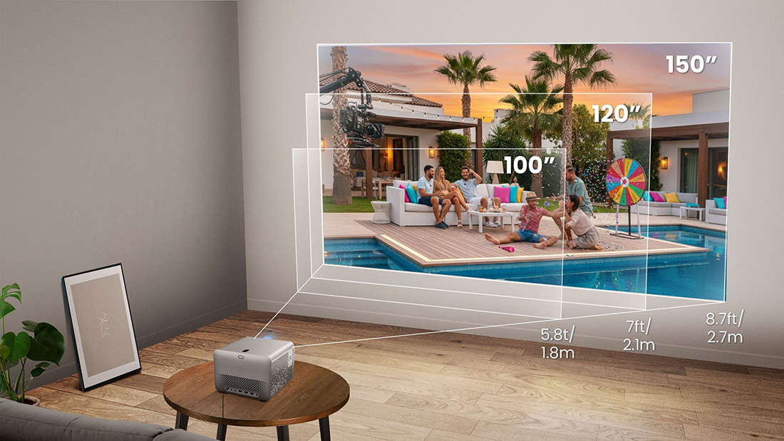 BenQ TK705STI 3000-Lumen UHD 4K Short-Throw LED DLP Smart Home Entertainment Projector