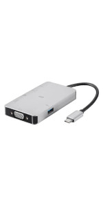 USB-C HDMI Adapter with VGA, Gigabit Ethernet, 2-Port USB 3.0, USB-C 100W PD 3.0