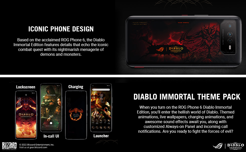 ASUS ROG Phone 6 Diablo Immortal Edition Cell Phone, US Version