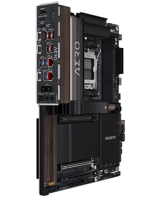 GIGABYTE X870E AERO X3D DARK WOOD AMD AM5 ATX Motherboard