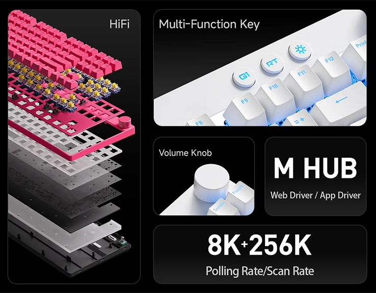 MCHOSE Mix 87 TKL Wired Gaming Keyboard