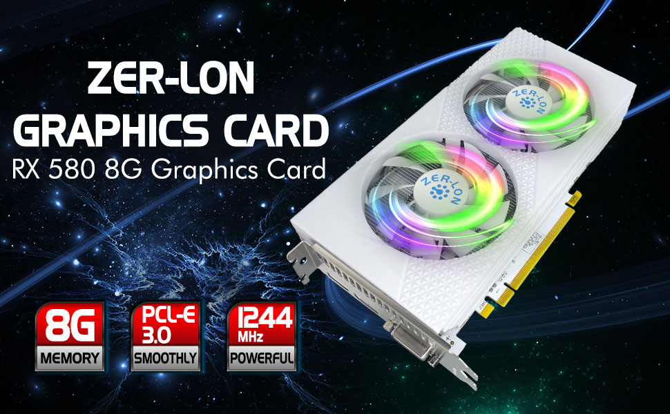RX 580 8G White Graphics Card