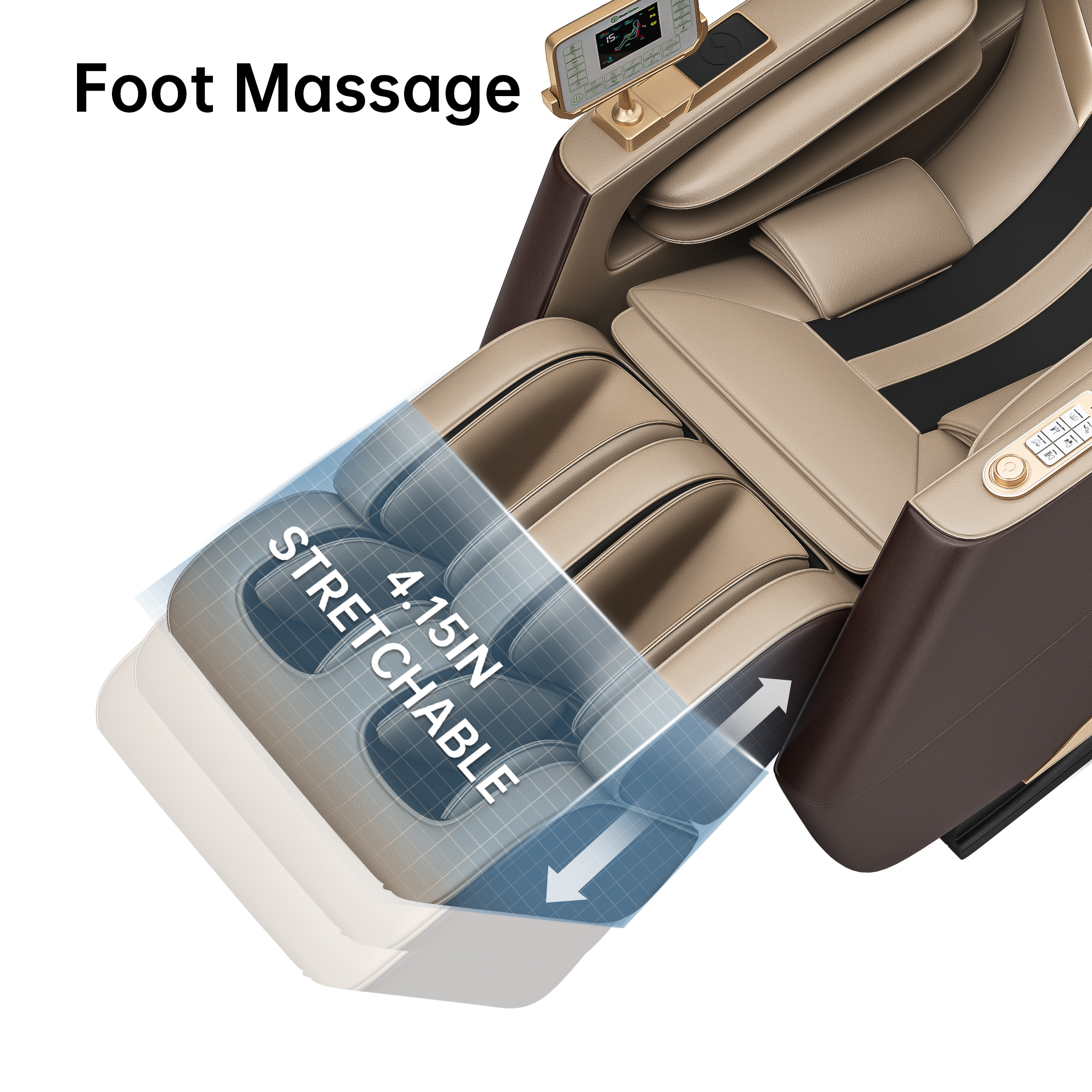 Foot Massage Rollers & Footrest Extension