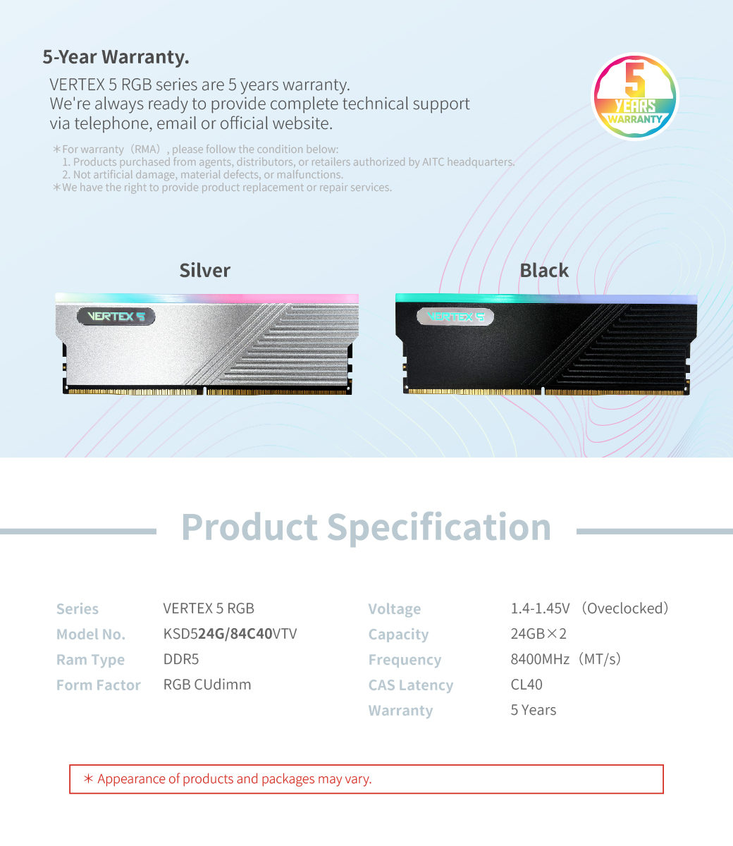 CUDIMM, RGB, 24GB, 8400, KINGSMAN, AITC, UDIMM, PC, DIY, COMPUTER