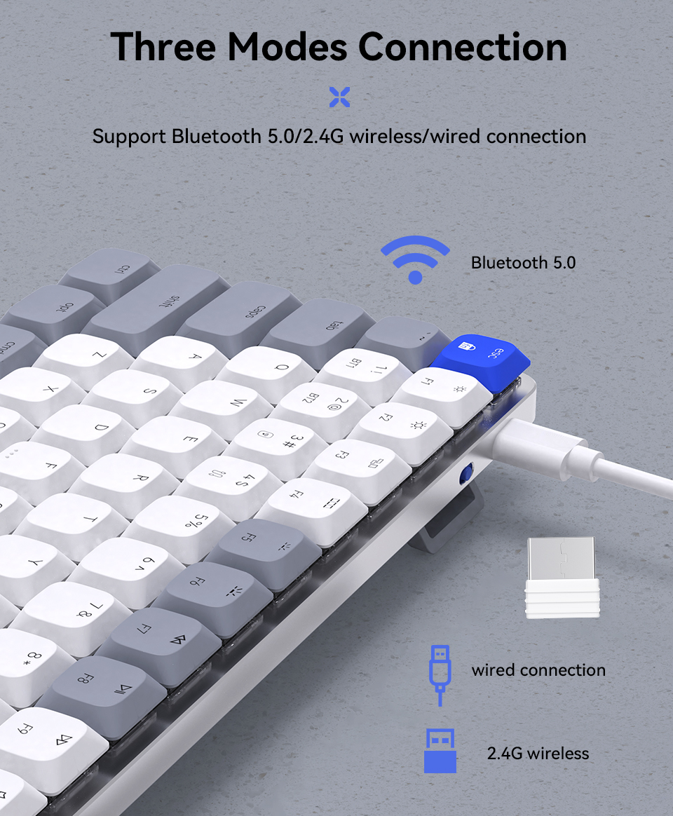 AUSDOM Wireless Bluetooth 75% Mechanical Keyboard