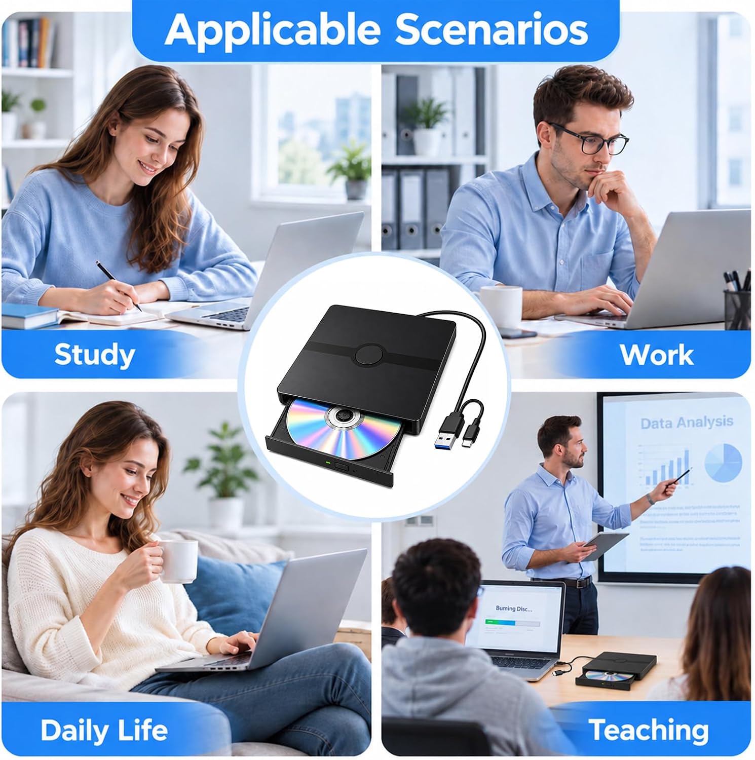 Operating System:  Compatible with Windows XP/7/8/8.1/10/11, Linux and all versions of macOS Laptops