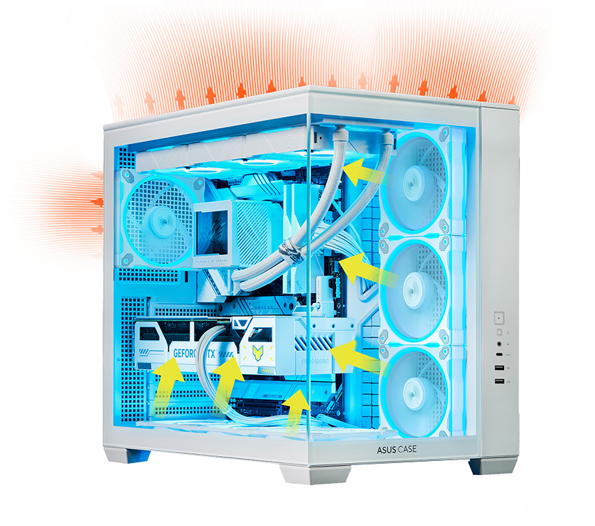 ASUS A32 PLUS White ATX gaming PC case