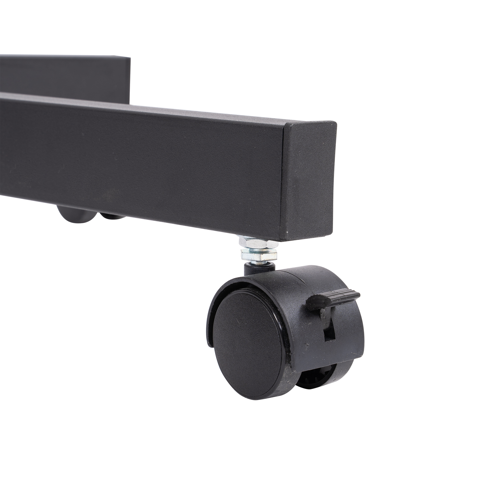 Mobile TV Stand on Wheels, Height Adjustable Tilt Rolling TV Stand with Media Shelf for 23-60 inch L