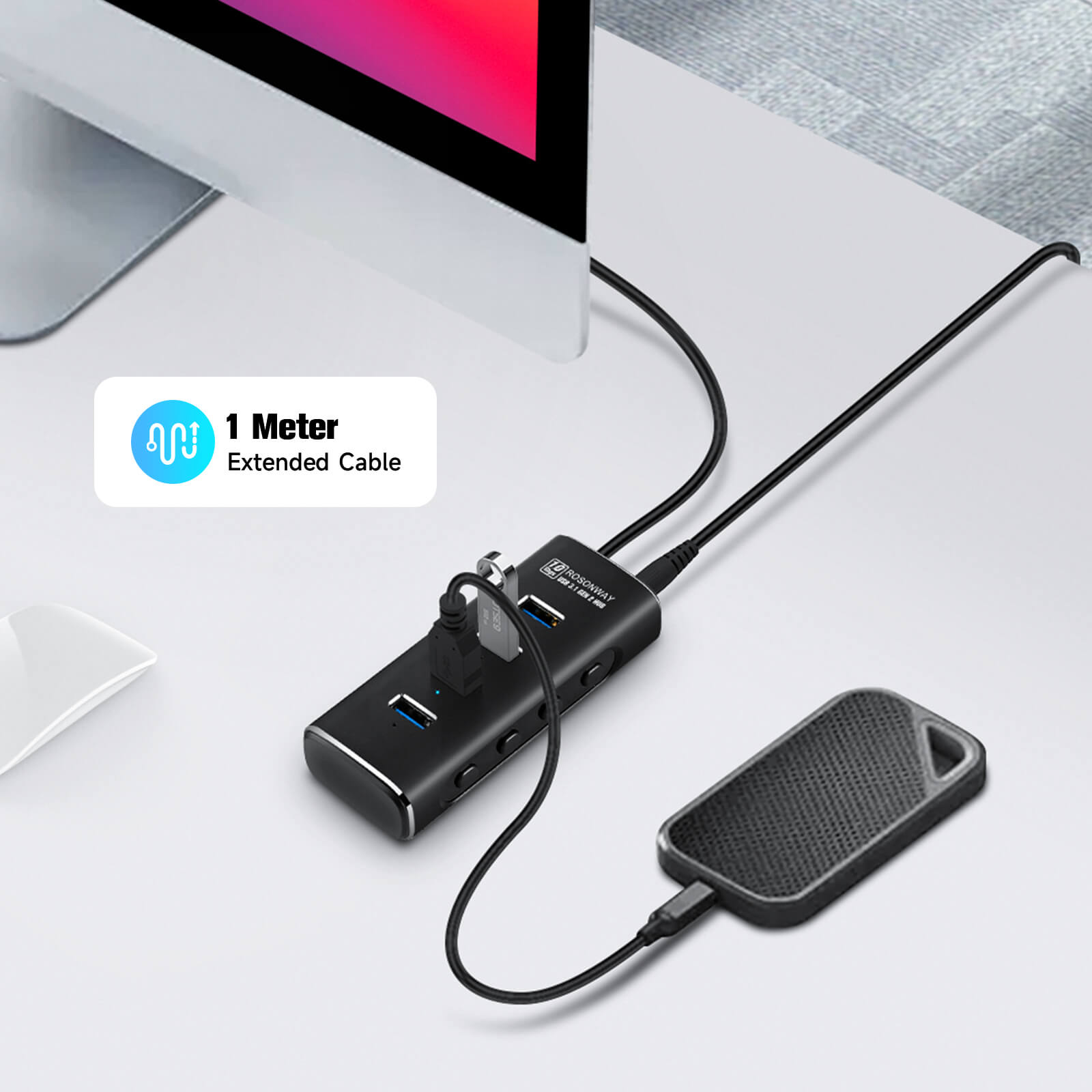 usb hub long cable
