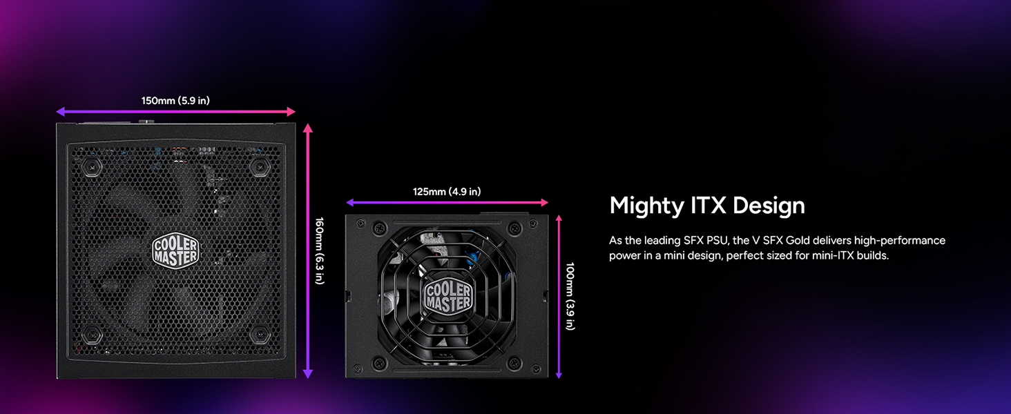 Cooler Master V850 SFX Gold Full Modular Power Supply Black