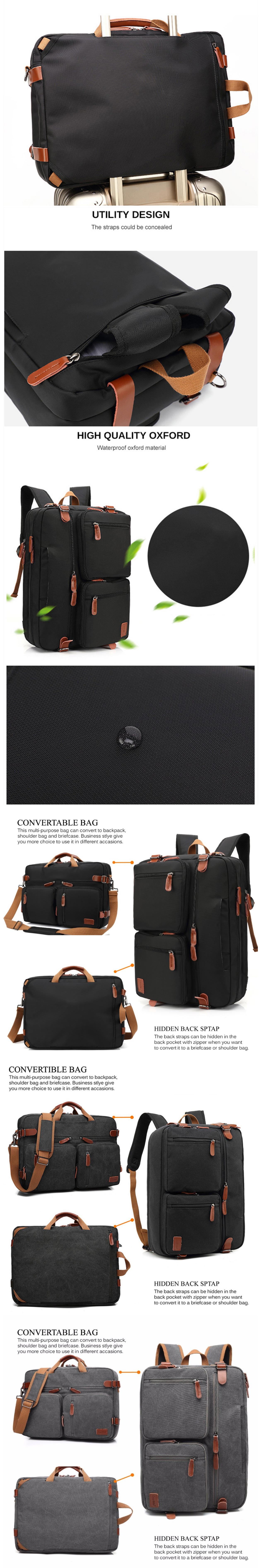 CoolBELL Convertible Backpack Messenger Shoulder Bag Laptop Case Handbag  Business Briefcase Multi-Fu…See more CoolBELL Convertible Backpack  Messenger