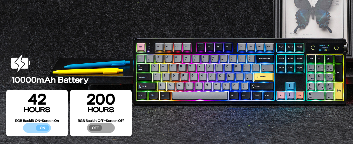 EPOMAKER TH108 PRO Long-Lasting Battery