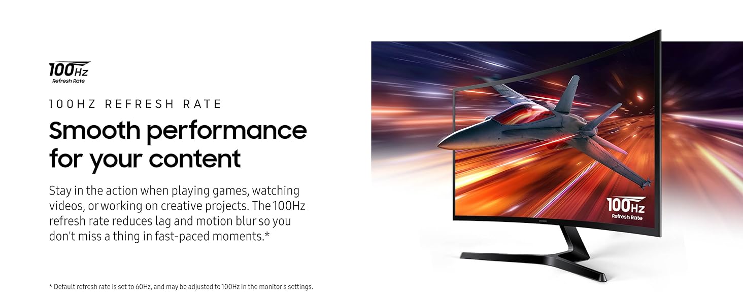 Samsung 27" Essential S3 (S36GD) Series FHD 1800R Curved Computer Monitor