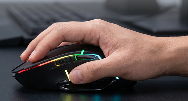 Redragon M690 MAX Wireless RGB Gaming Mouse 12800 DPI Remapping Keys | Cable-Free 0 Delay, Redefine