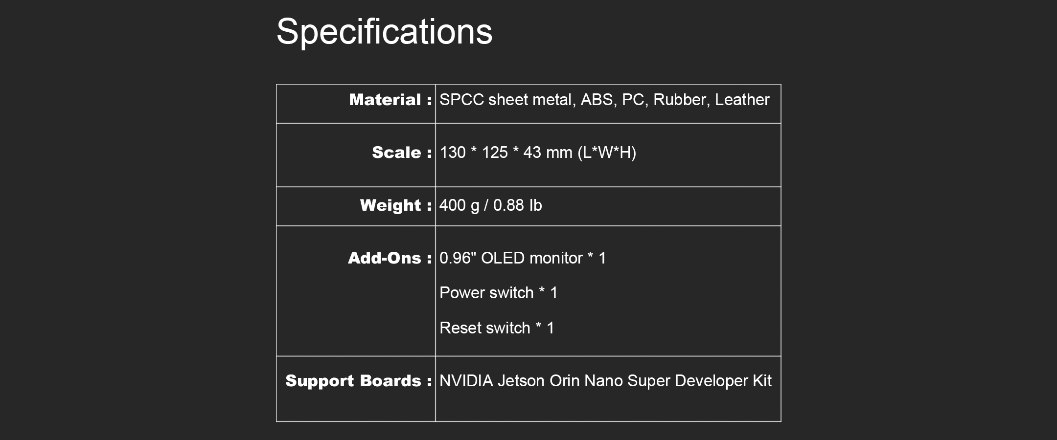 spec
