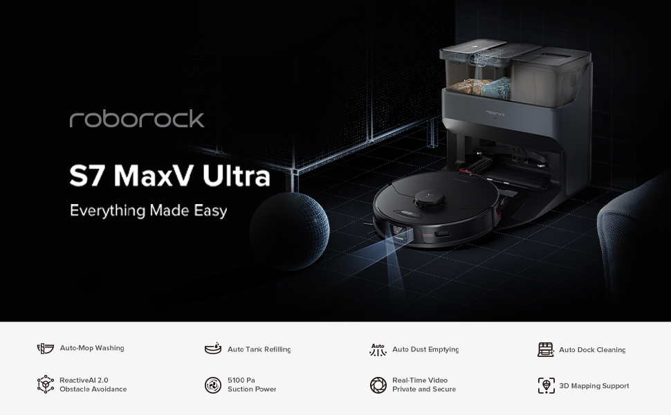 Roborock S7 Max Ultra Robot Vacuum White
