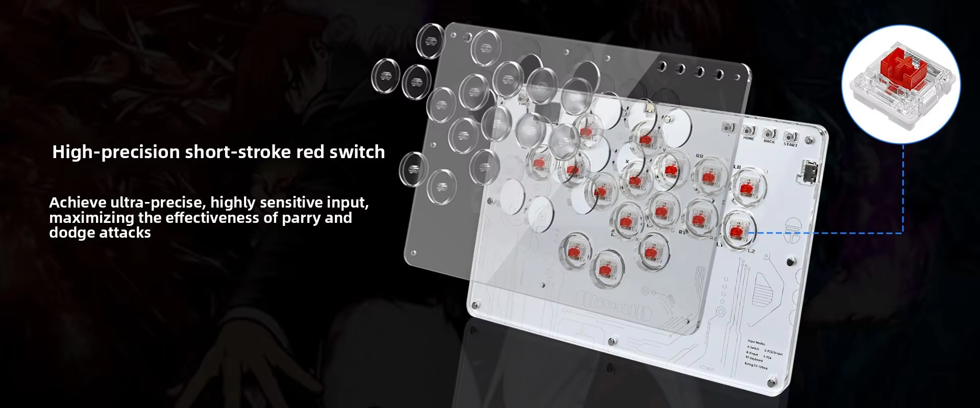 High-Precision Short-Stroke Red Switch