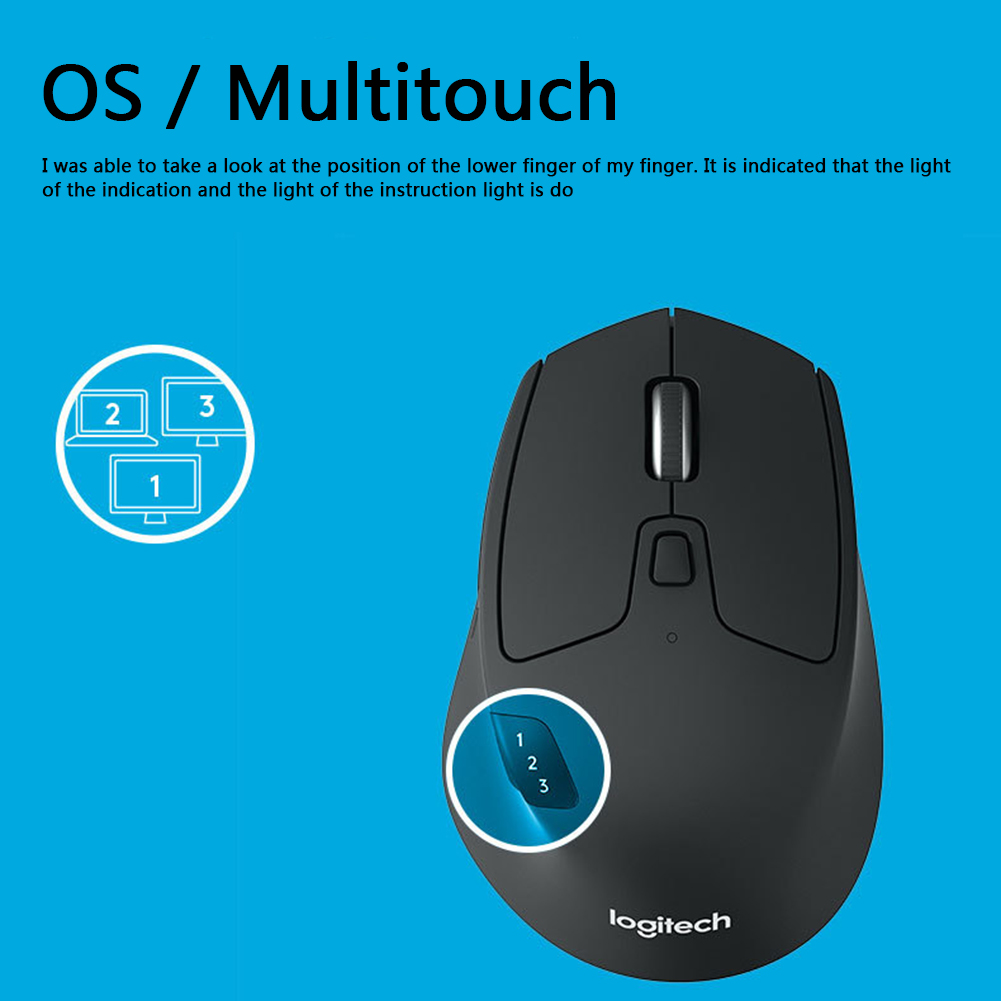 Logitech M720 Triathlon Multi-Device Wireless Mouse Bluetooth USB Unifying Receiver 1000 DPI, 6 Programmable Buttons 2-Year Battery Compatible with Laptop, PC, Mac, iPadOS Black Mice - Newegg.com