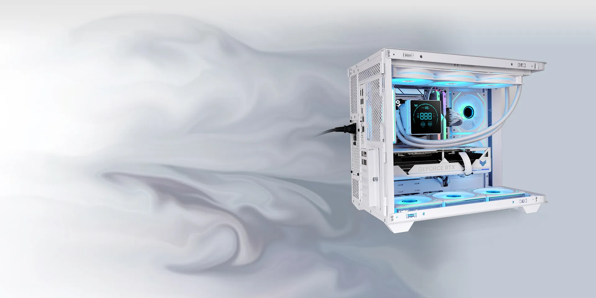 Thermaltake Vision 330 CR ARGB Snow Mid Tower Computer Case
