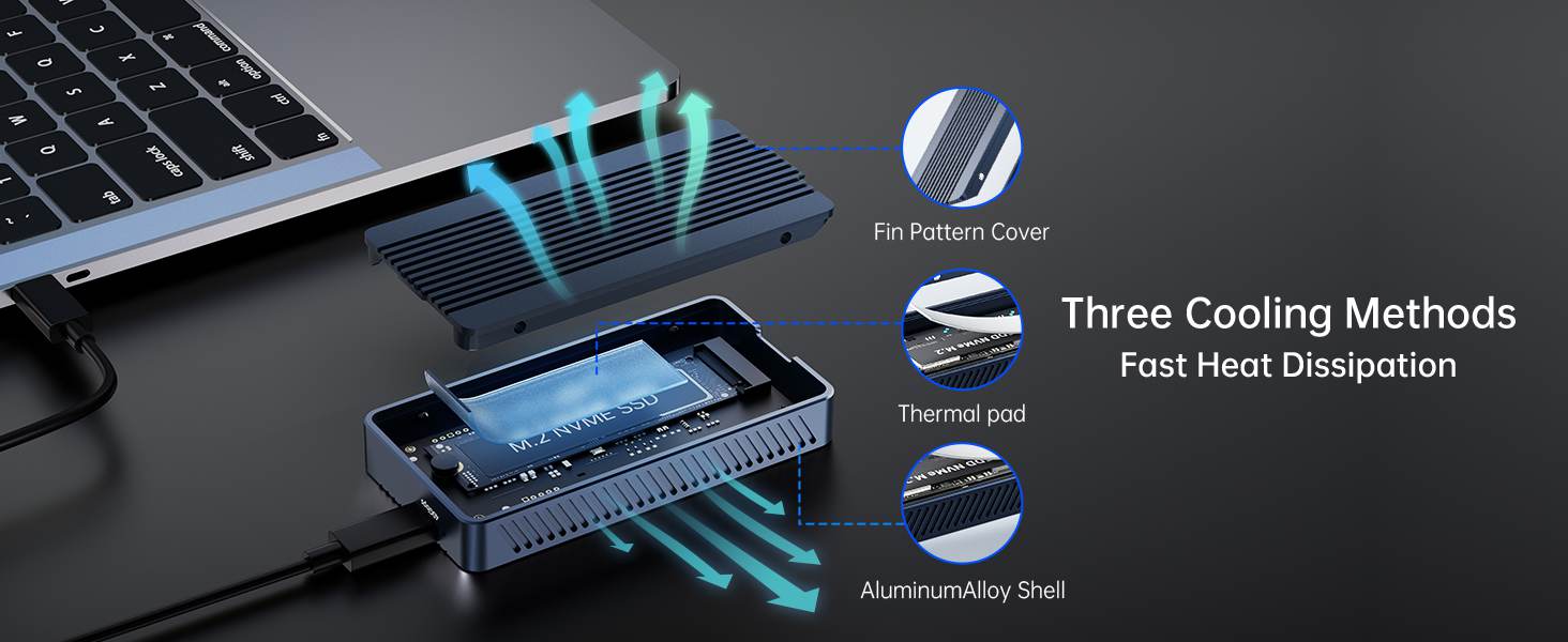 ACASIS USB4.0 External SSD Enclosure 40Gbps m.2 NVME Compatible Thunderbolt  3/4 USB3.0, 2.0, Supports 8TB SSDs 