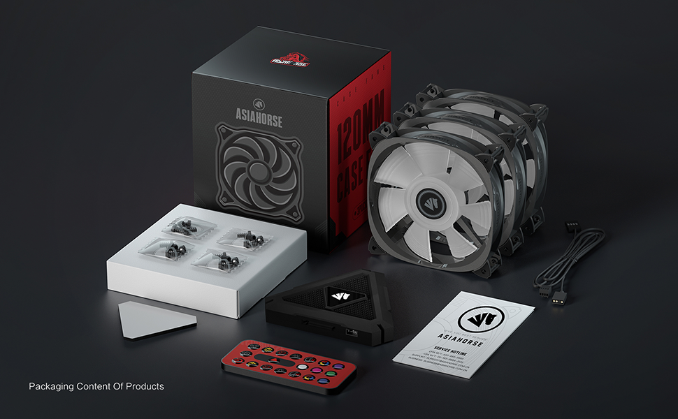asiahorse argb pc cooling case fan