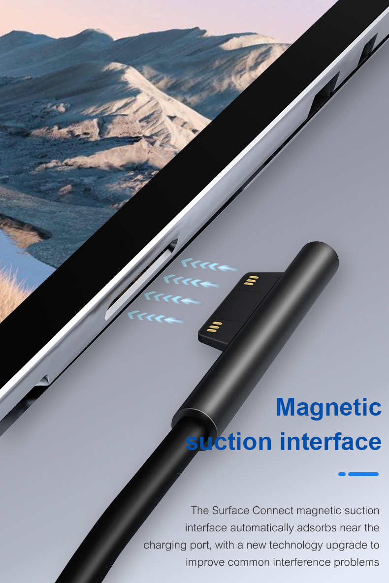 Suitable for Microsoft 65W Laptop Charger Adapter Parameter 15V4A/5V1ASurface Pro3 4 5 6 7 8 9 X