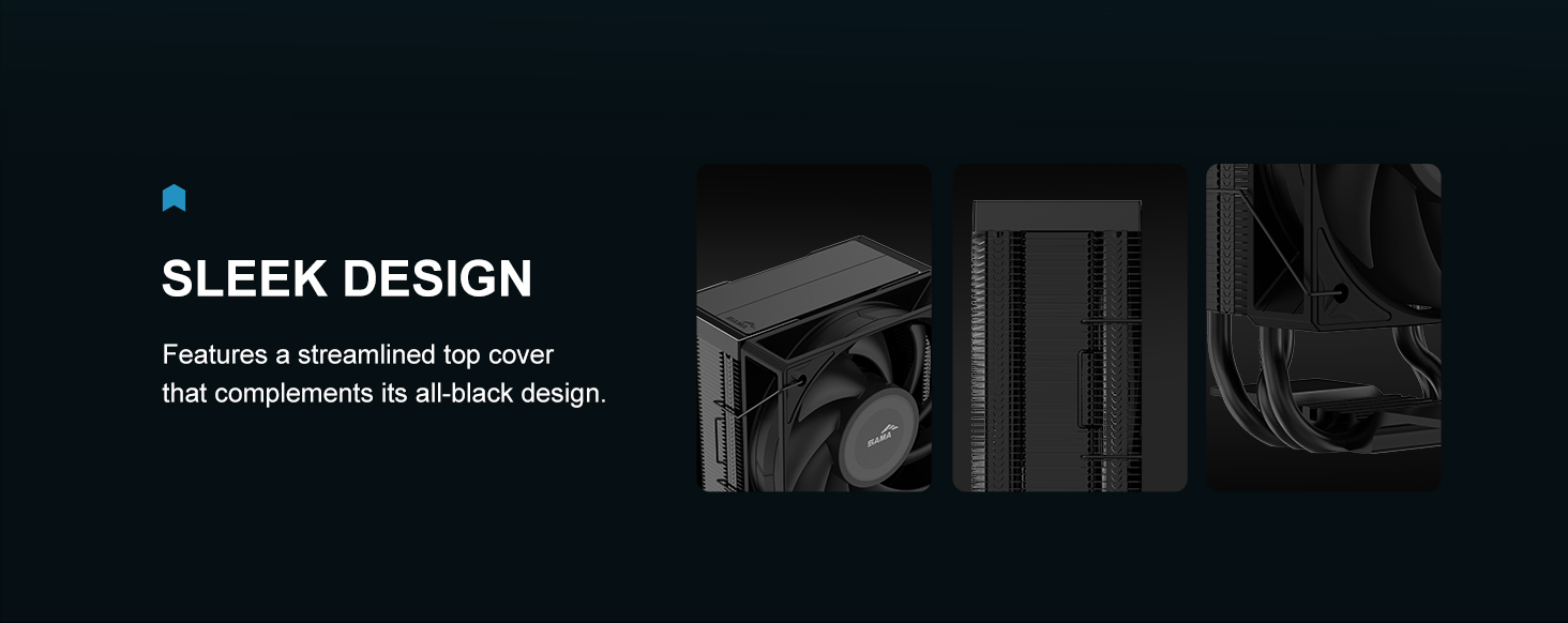 SAMA X30 Single-Tower CPU Air Cooler Black