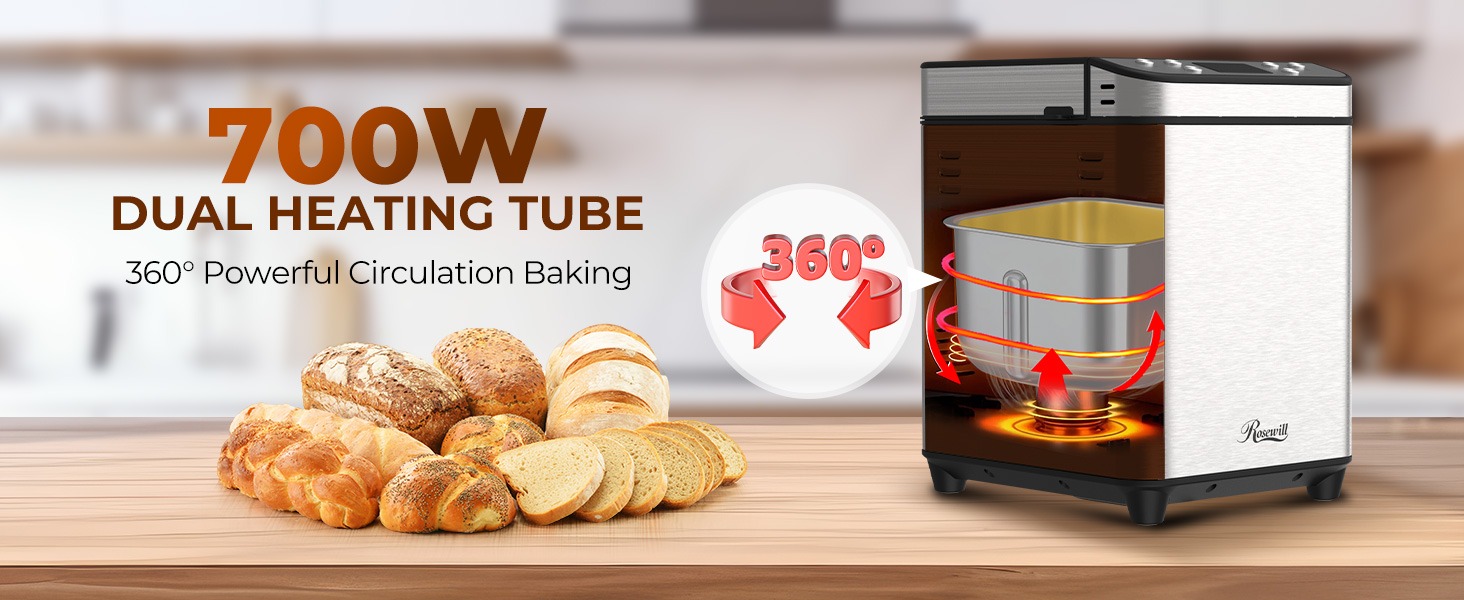 Rosewill 25-in-1 Automatic Bread Maker Machine
