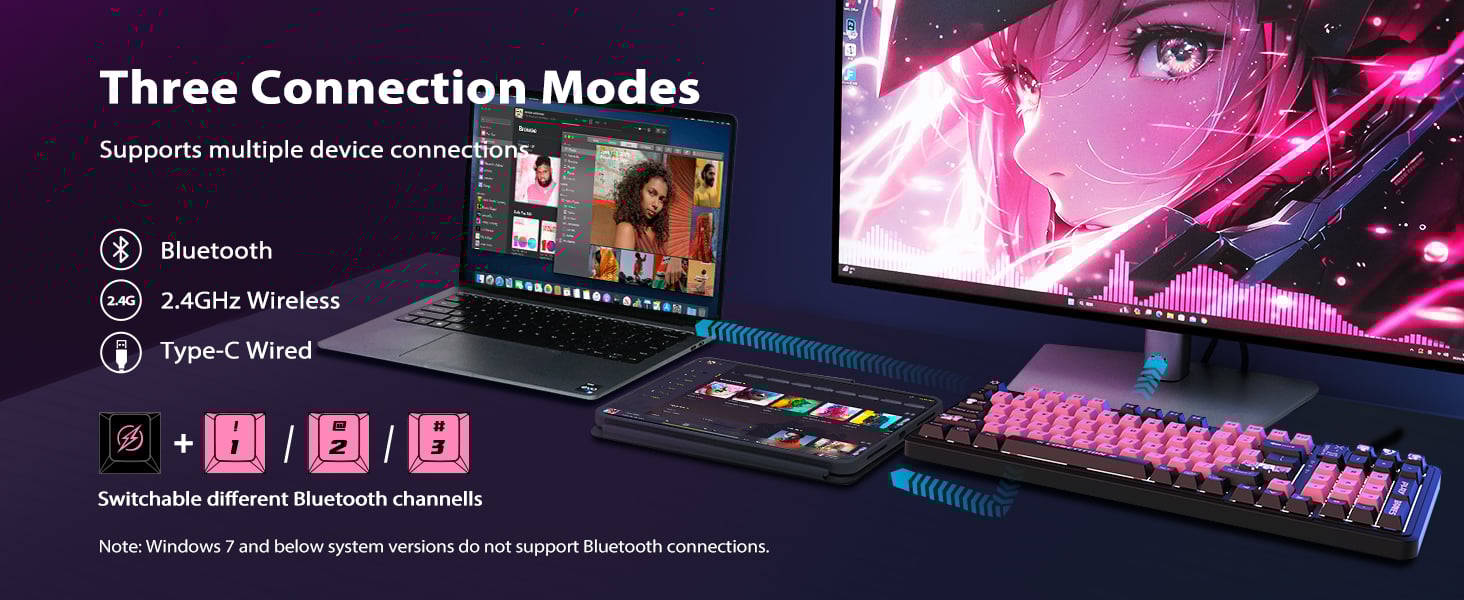 AUSDOM 98Pro Wireless Mechanical Keyboard