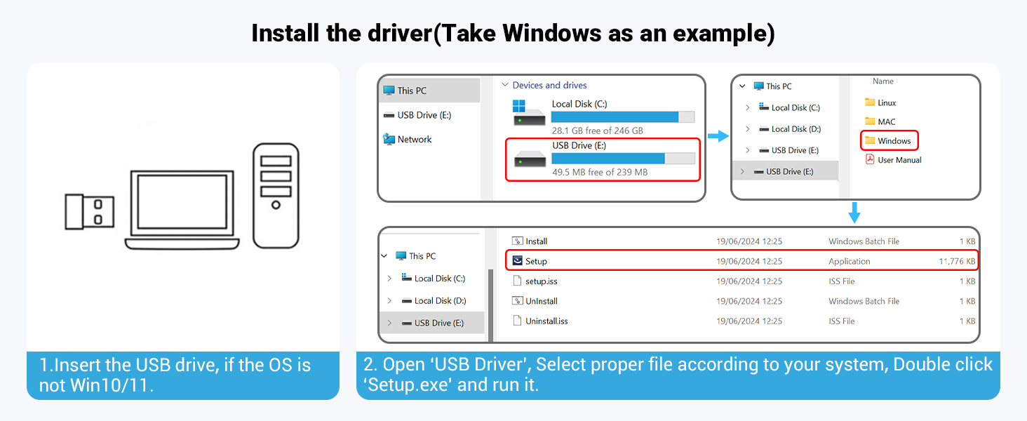 1300Mbps USB 3.0 WiFi Adapter, Dual Antennas 5G/2.4G AC1300 Wireless Adapter