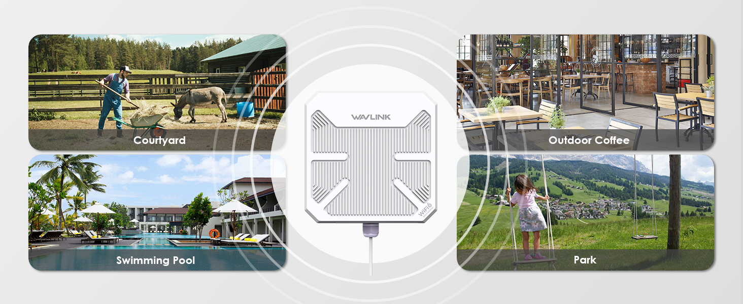 WAVLINK WL-WN573HP3 AX3000 WiFi 6 Outdoor WiFi Extender