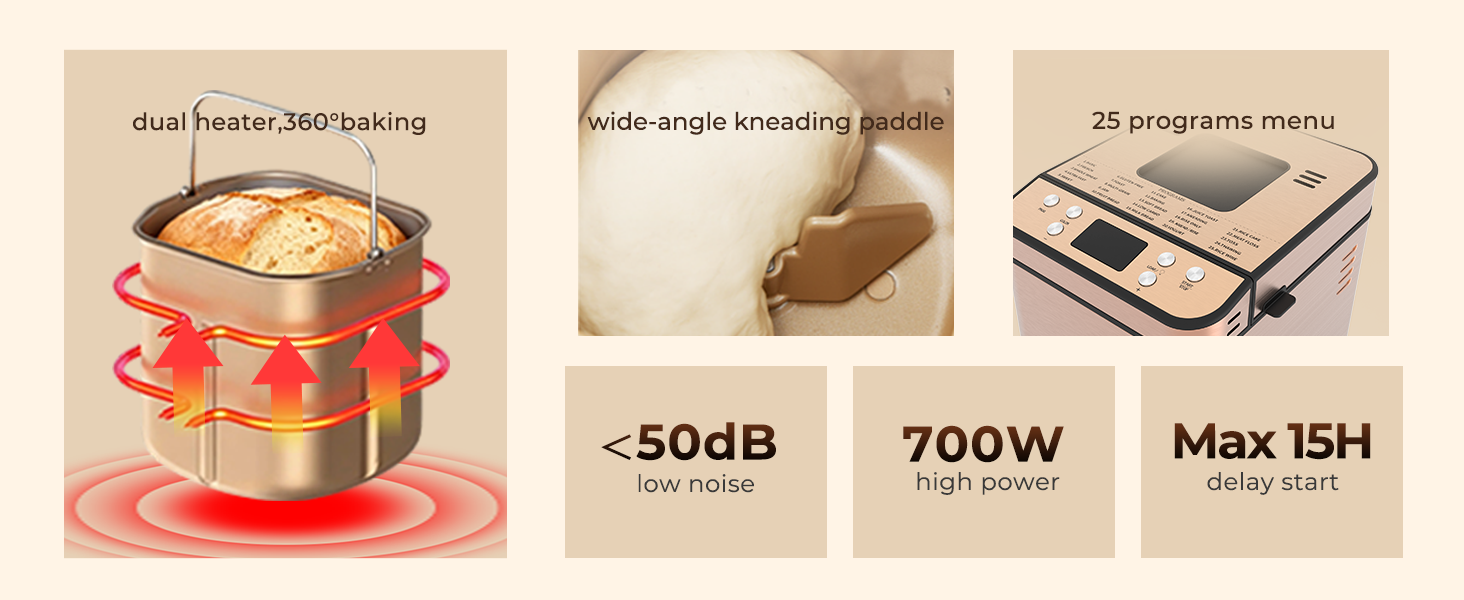 Rosewill 25-in-1 Automatic Bread Maker Machine