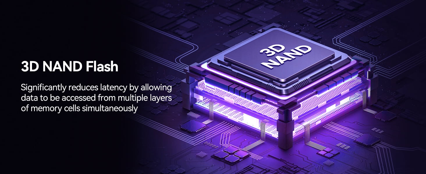 ORICO e5000 512GB M.2 NVMe SSD, PCIe Gen4x4 with 5000MB/s Read 2800MB/s Write, 3D QLC NAND Internal