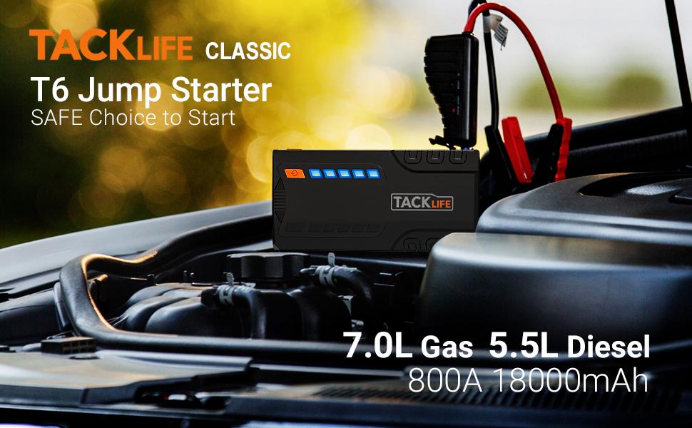 Arrancador Coche Tacklife T6 - 800A Pico 18000mAh [25,80€ NUEVO