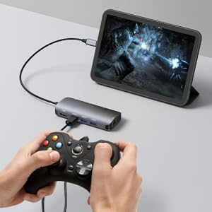 Ideal for Play Game This usb c hub is plug&amp;play for iPad Pro, you could &quot;dock&quot; your iPad while at ho