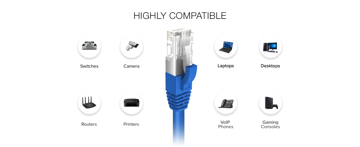 Lumenzi Cat5e Ethernet Cable in Blue